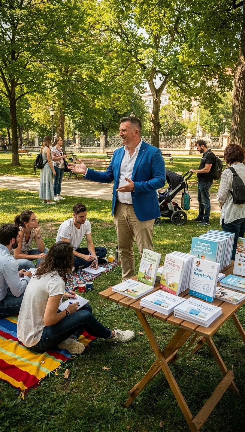 Olvasók figyelmesen lapozgatják a pénzügyi tippeket és stratégiákat tartalmazó nyomtatott könyvet egy csendes tanulósarokban.