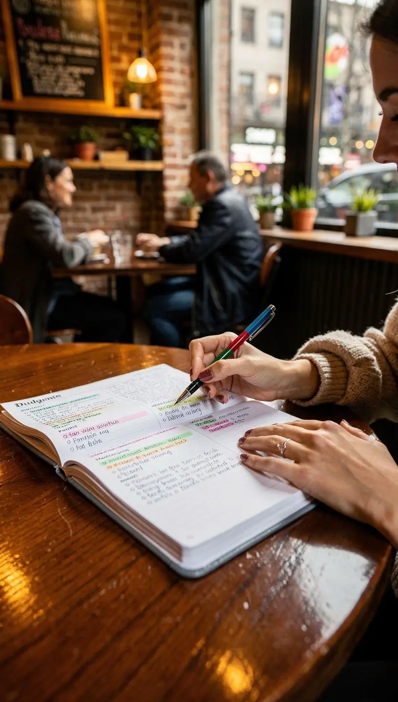 Nyomtatott költségvetési könyvek és útmutatók sorakoznak egy fa asztalon, amelyek segítik a pénzügyi önállóságot.